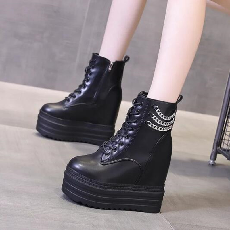 NEW Women Ankle Boots Leather  - đánh giá và giá Motorcycle Chain