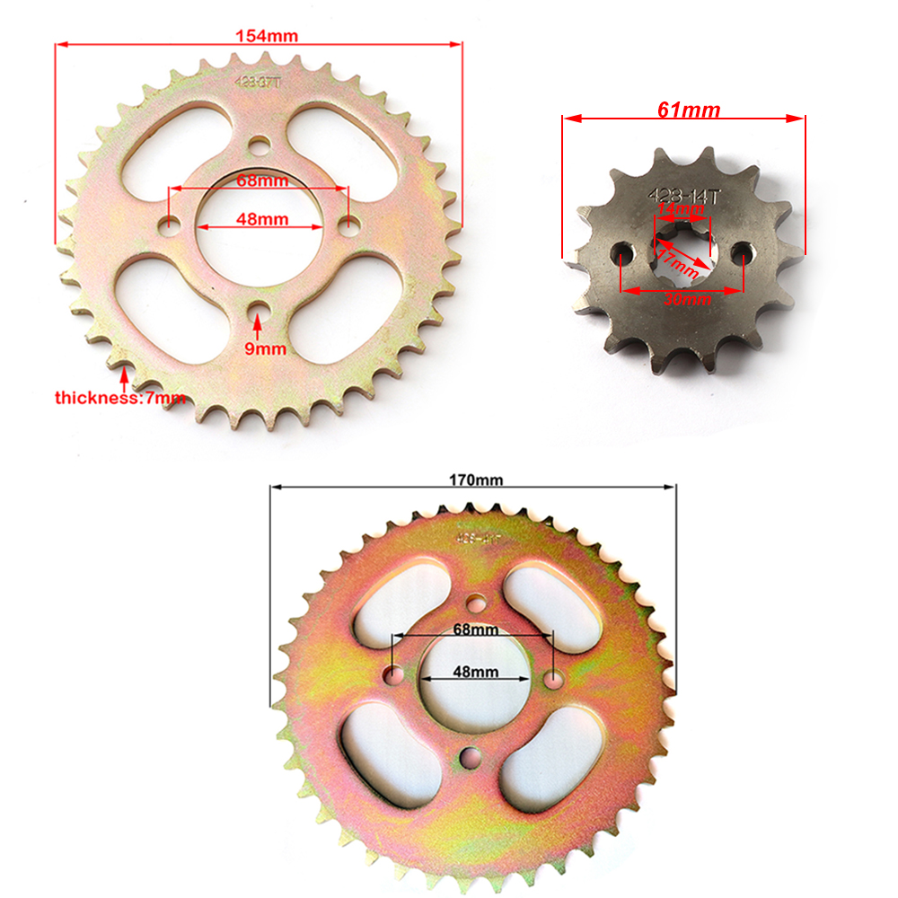 ATV 428 Front Rear Sprocket 11 - đánh giá và giá 428 Chain