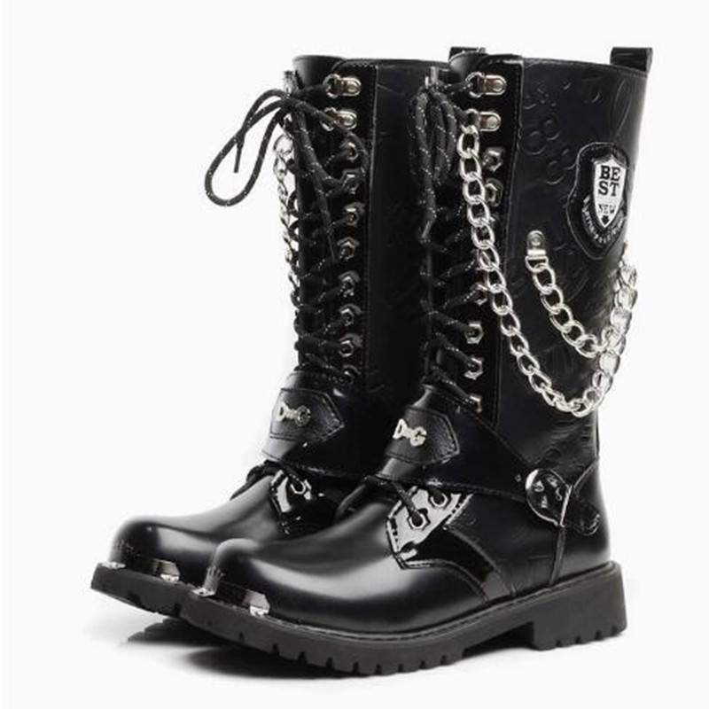 Luxury Men Motorcycle Boots Mi - đánh giá và giá Motorcycle Chain