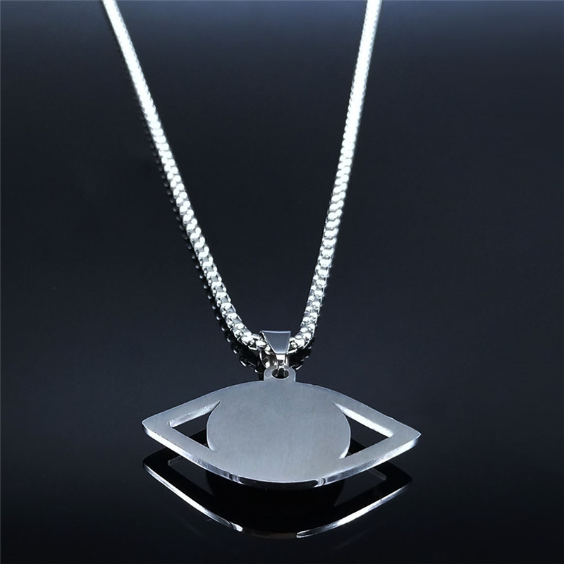 Islam Hamsa Evil Blue Eye Neck - đánh giá và giá Steel Chain